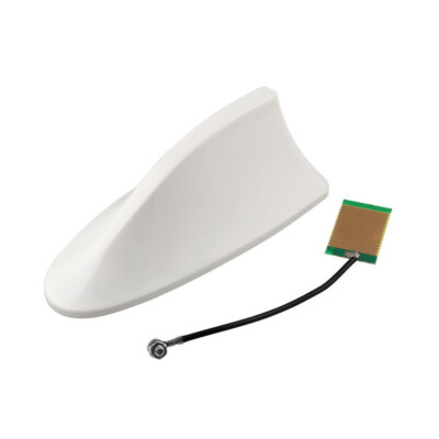 Auto Dach Shark Antenne Design Radio Universal DAB AM FM weiß #61