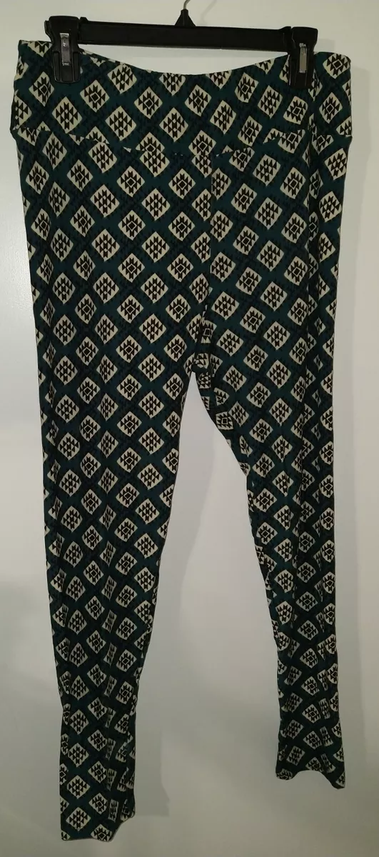 NWOT TC LuLaRoe Leggings Geo Yellow Black Green