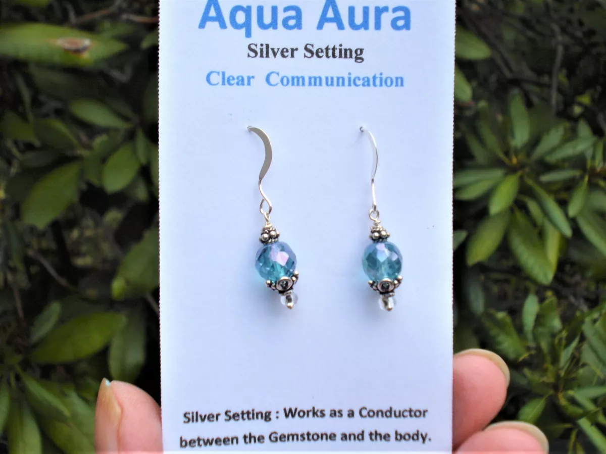 Sky blue color best sale earrings