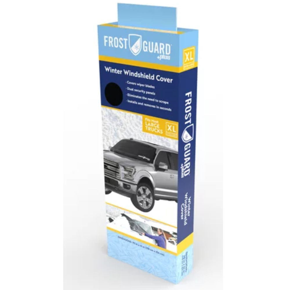 Frost Guard Plus Winter Windshield Cover, XL for SUVs and Trucks, Black