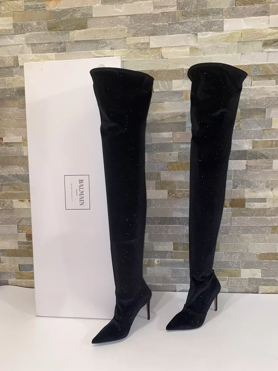 Balmain thigh boots sales
