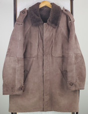 VTG ARDNEY MILWAUKEE Size 42 Mens Leather Shearling Lined Rancher Coat Jacket