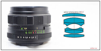 Helios 44m-4 58mm f2 Portrait Bokeh Lens DSLR M42 Mount Helios 44m-4 58mm f2 Portrait Bokeh Lens DSLR M42 Mount