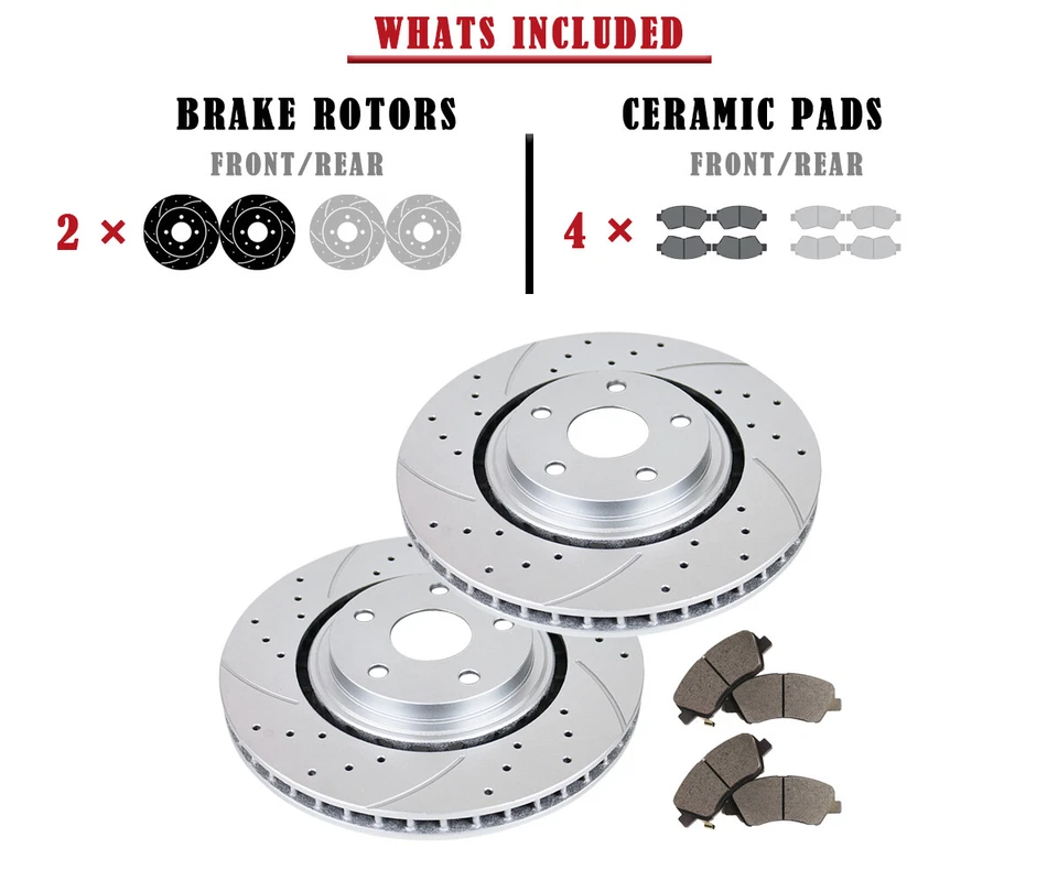 ​Rotores de freno delanteros pastillas de freno aptos para frenos Dodge Journey 2009-2011 2012-2013 Foto 4 de 4