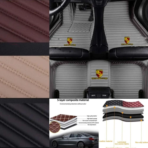 For Porsche All Models Car Floor Mats Waterproof Custom Auto Pu Leather Carpets - Picture 32 of 33