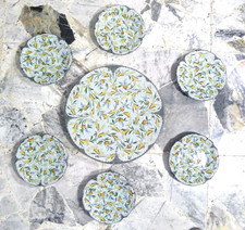 BELLISSIMO SET  PIATTI DA PARETE CERAMICA MOLARONI PESARO MARCHE ANTICHI VINTAGE