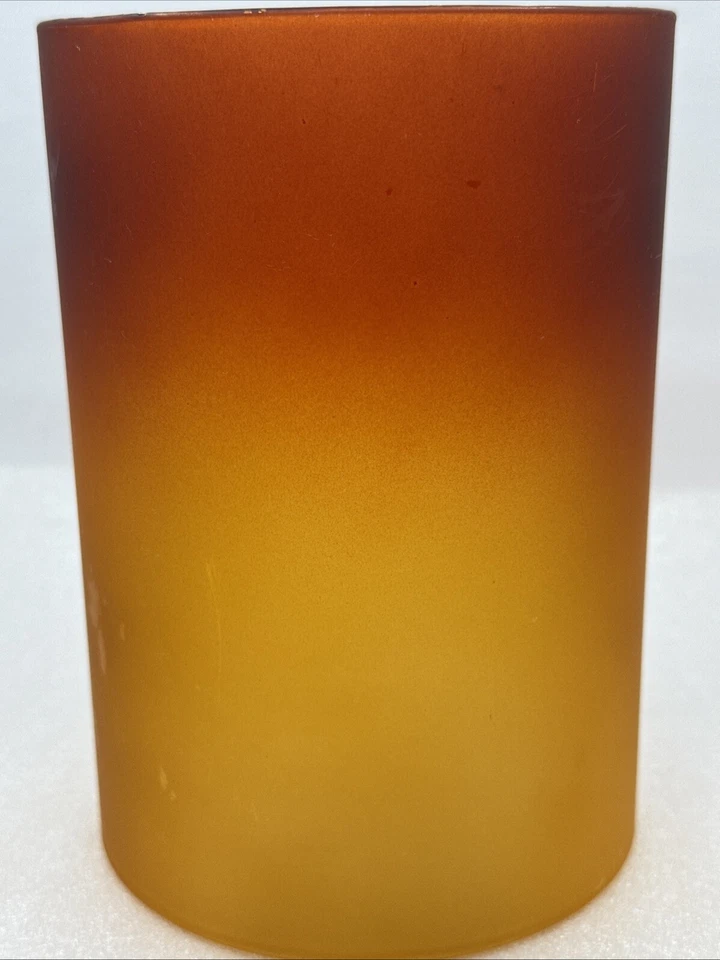 Yankee Candle AMBER HOJAS BARRIL Vela Grande 7” Vidrio y Metal SOMBRA *LEER* Foto 4 de 4