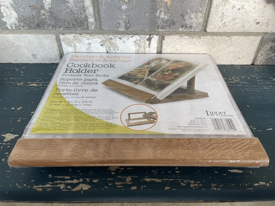 Lipper International 8815 Bamboo Wood and Acrylic Cookbook Holder A6 - Image 2 of 4