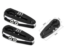 Aluminum Servo Horn - 25T X 2PCS For Standard SANWA SAVOX Anlog Digital Servo