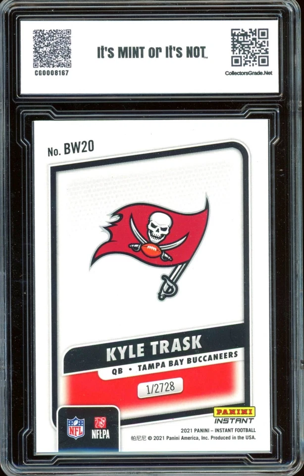 2021 Panini Instant BLACK & WHITE ROOKIE /2728 ~ Kyle Trask ~ CG 10 PRISTINE - Image 2 of 2