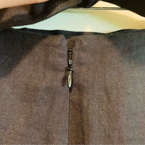 Talbots 18p black linen pencil skirt waist tie - Picture 5 of 8