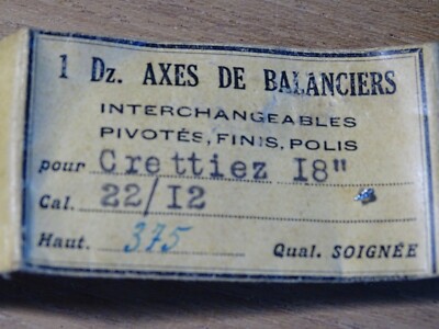 Tige De Remontoir Pour Montre - Pièce D'Horlogerie CRETTIEZ 18 27/12, Neuf Sans Emballage, Pièce Détachée De Mouvement
