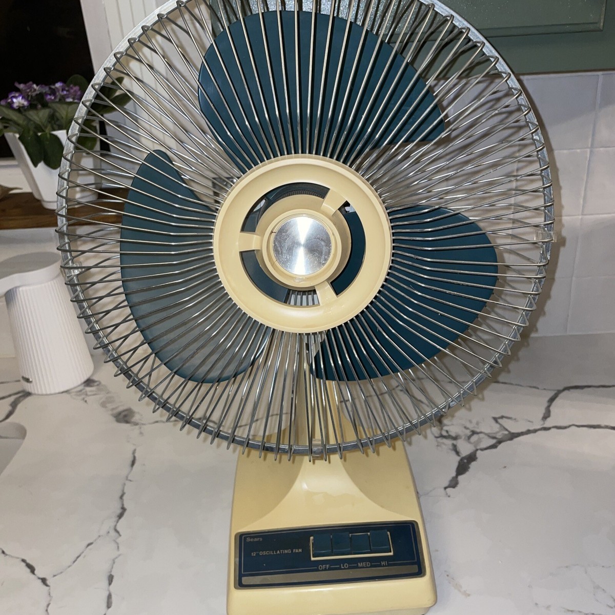 Vintage Sears 12 Inch Oscilating Fan Blue | eBay