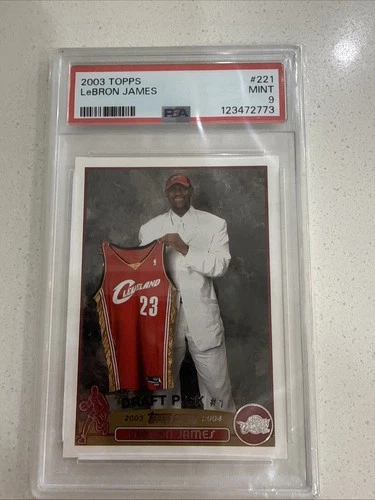 LEBRON JAMES 2003-04 TOPPS ROOKIE Card RC PSA 9 #221 Cleveland Cavaliers