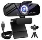 Compact 1080p Webcam with Tripod, Mic, and Privacy Cover - Ideal for Video Calls