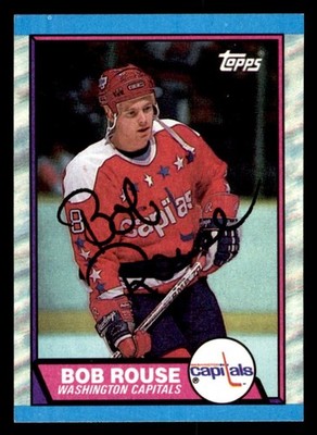 1989 Topps Hockey #26 Bob Rouse Sign Autograph (no COA) *d3