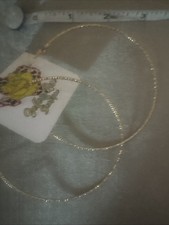 Large Gold toned Hoop Earrings