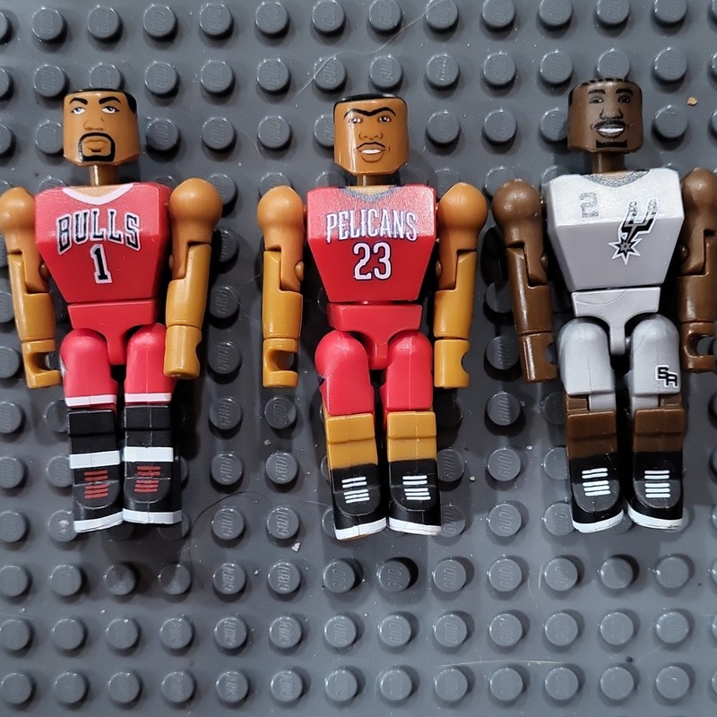 NBA C3 construction Minifigure Lot of 3 Derrick Rose Davis Leonard Basketball 