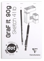 Clairefontaine 5X Skizzenblock Graf'it, Din A4 Dot/Punktkariert 80 Blatt 96653C