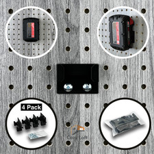 Milwaukee M18 Battery Holder for Pegboards  4 Pack