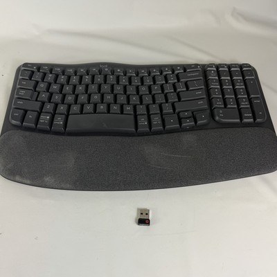 Logitech Wave Keys MK670 Combo Wireless Ergonomic Keyboard Graphite w/ Dongle