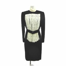 Valentino Garavani Black Velor Long Dress Size 8 AB Condition Lace Detail