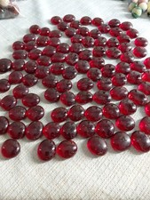 100 CHAMPION 5/8"  or - FLAT RUBY RED MARBLES 9.99  