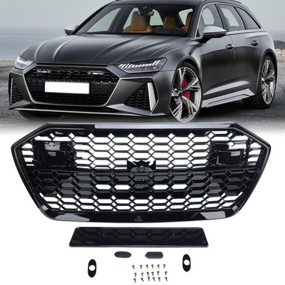 Für Audi A6 C8 Avant 2019-2022 Kühlergrill Frontgrill Schwarz Glanz 4K0853651