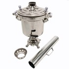 Holzkohle Samowar Edelstahl 5L mit Rauchrohr Samovar für Holzkohle Teemaschine