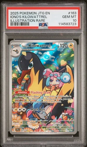 Pokemon 2025 Iono's Kilowattrel 163/159 Sv09: Journey Together PSA 10 Low Pop
