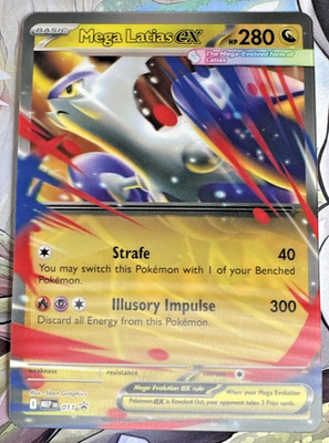  Pokémon TCG Mega Latias Ex 2 Card Bundle 3D Jumbo & Regular Mep EN 011 Promo 