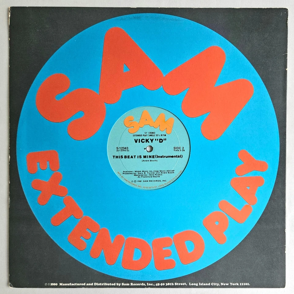 BOOGIE / DISCO-FUNK - VICKY D - THIS BEAT IS MINE - SAM RECORDS ORIGINAL PRESS - Image 2 of 4