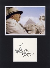 BRITISH ACTOR Peter Ustinov (+) autograph, signed card & mounted