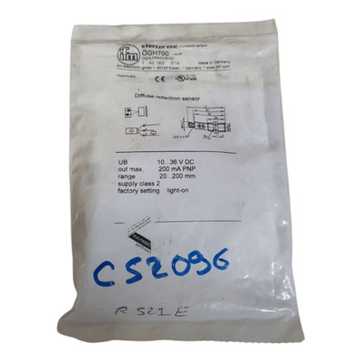 IFM ELECTRONIC OGT700 Fotoelektrischer Sensor Für Diffuse Reflexion