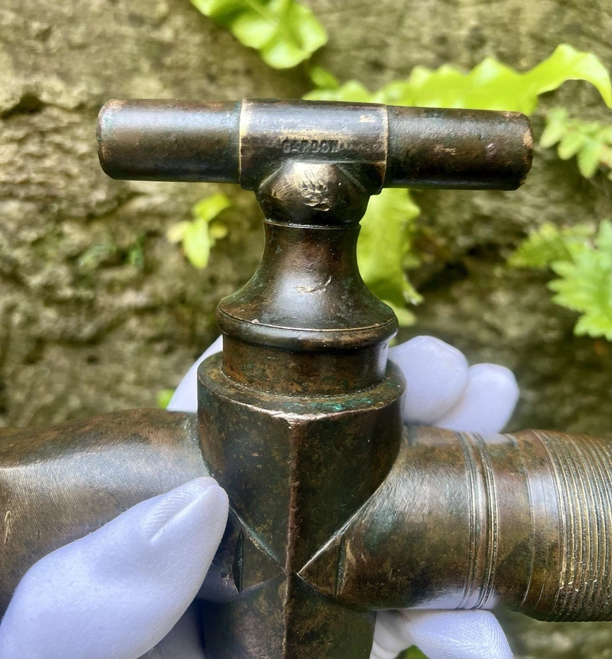 Ancien Gros Robinet en Bronze pour Tonneau Foudre / Signé Gardon  XIXeme - Photo 3/4