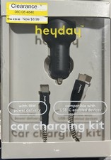 New heyday 18W Car Charging Kit For USB Type-C Dual Port USB-A C