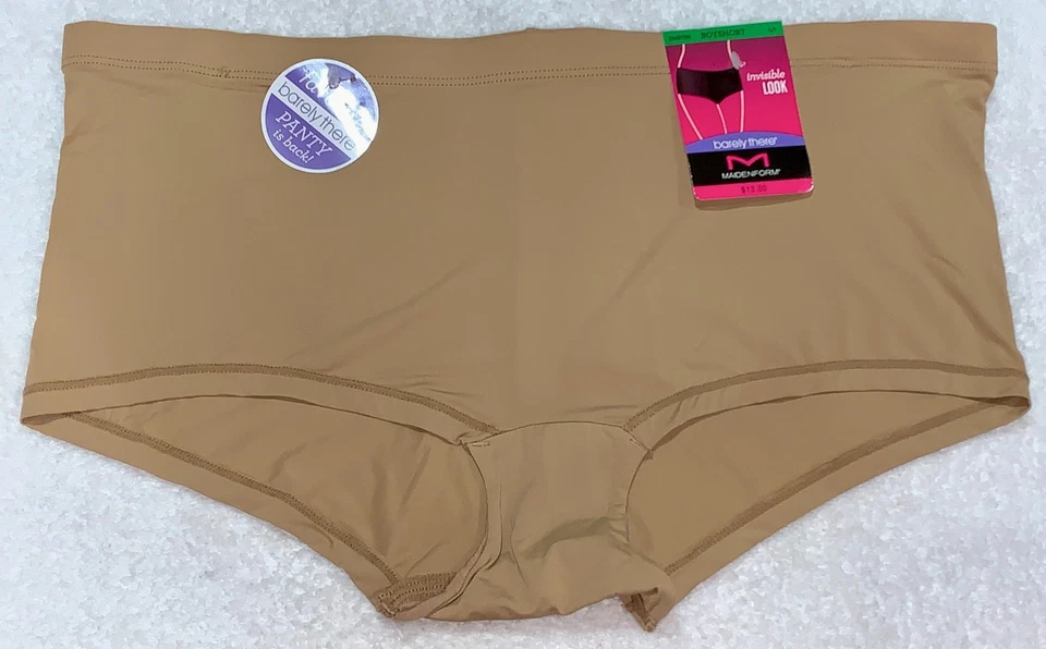 MAIDENFORM Barely There Invisible Caramel Boyshort 内裤全新女式 L 码 7 — 第 2/4 张图片
