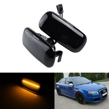 1 Paar schwarz Linse hohe Seitenblinker Blinker für Audi A4 S4 RS4,A8 S8 02-07
