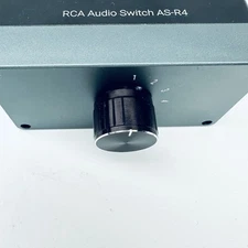 AS-R4 4-Channel RCA Audio Selector, Bidirectional 4-Way Stereo RCA Aux Switcher