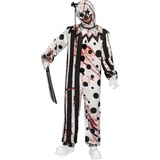 Halloween Men Killer Clown Costume, Scary Clown Costume for Halloween Dress U...