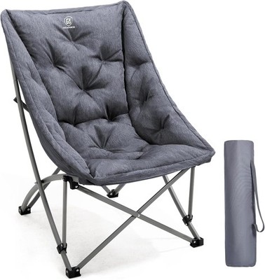 EVER ADVANCED Luxus Campingstuhl Faltbar 150KG Gepolstert Extra Hohe Rückenlehne