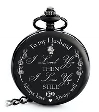 Anniversary Gift's for Men - Engraved 'to My Husband  Pocket Watch  Annivers...