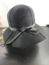 Ritz Henry Pollak Bucket Hat Women Wool Black Ribbon 40s-50s Vintage