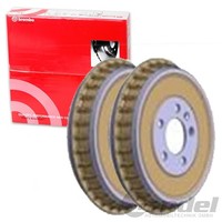 2X Brembo Bremstrommeln Hinten Passend FÜR Audi A1 Seat Arona Ibiza Skoda Fabia