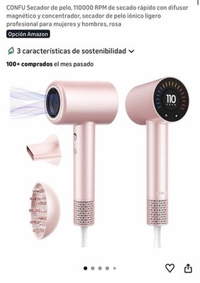 CONFU Professional Ionic Hair Dryer Pink Diffuser Concentrator Electric