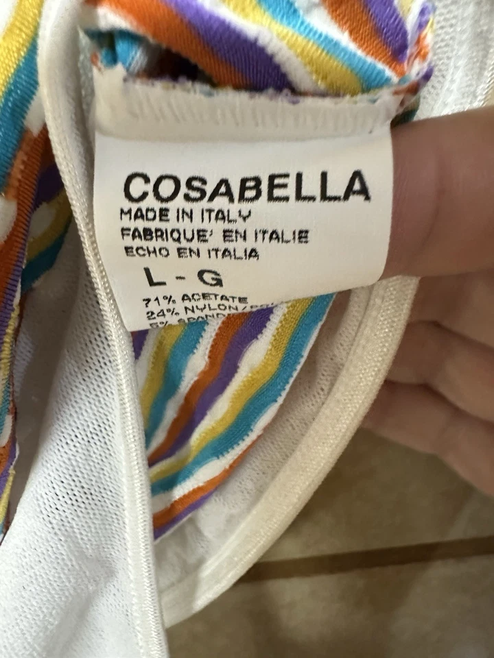 Cosabella Mujer’s 90’s Retro Y2K Rayas Body No Tuck Tanga Camiseta, Talla Lg Foto 4 de 4