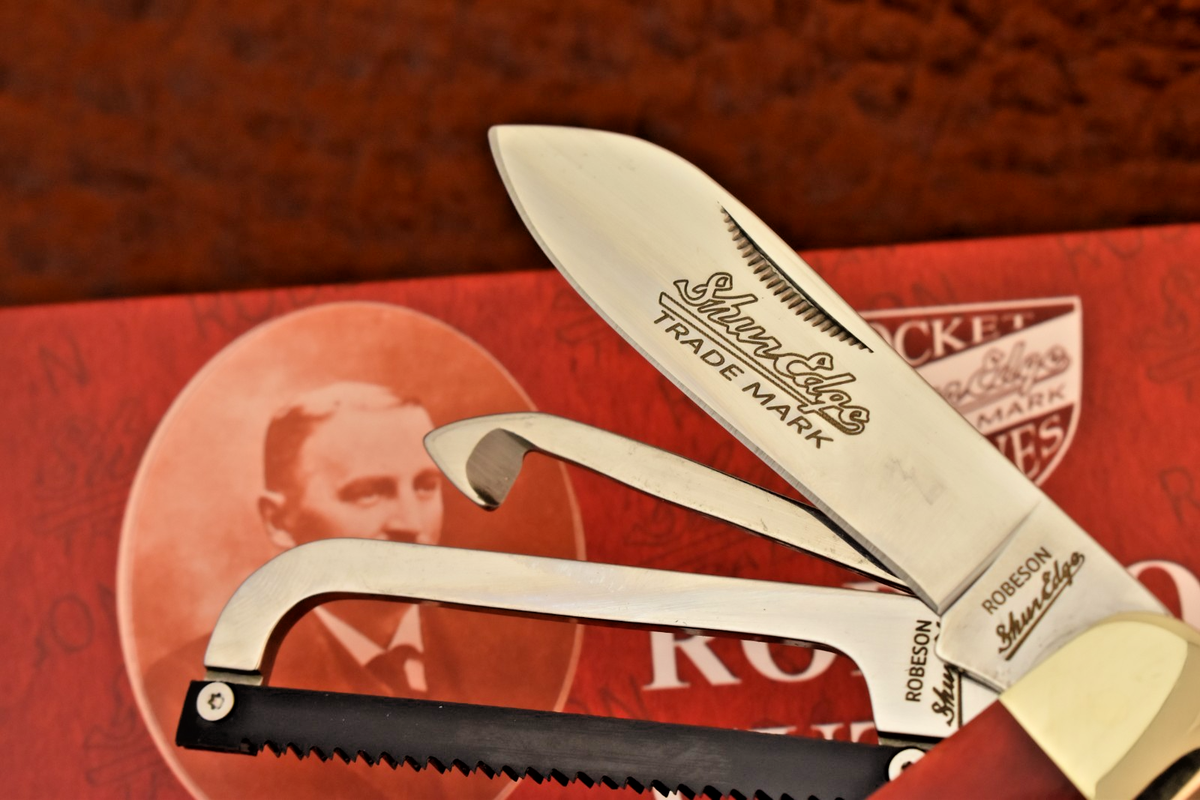ROBESON SHUREDGE CUTLERY GAMECOCK ROOSTER FIGHTN BONE COCK KNIFE 