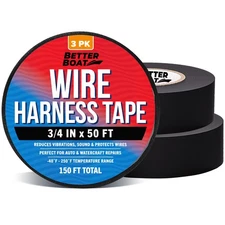 3pk Wire Harness Tape Heat Resistant Loom Fabric Wrap Hightemperature Cloth Elec