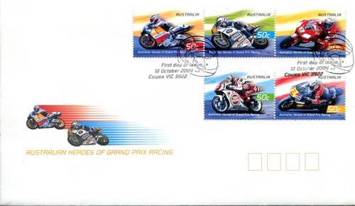 2004 Australian Heroes Of Grand Prix Racing - FDC Gummed stamps