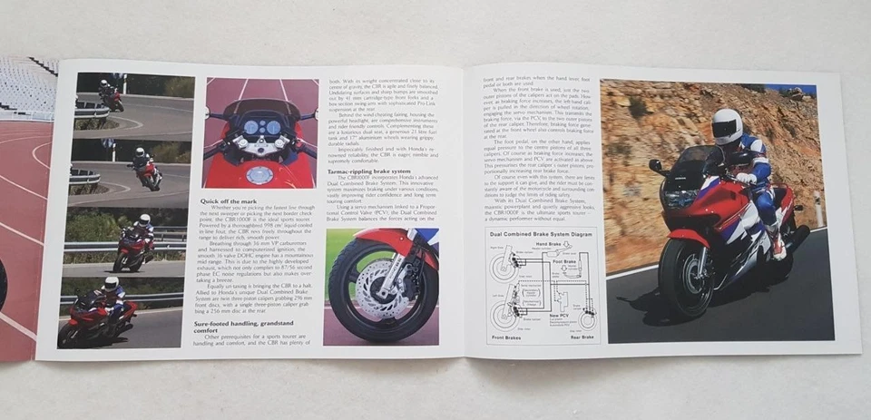 HONDA CBR1000F Motorcycle Sales Brochure OCT 1995 #6P-UK/D-10.95-E-CBR100F - Image 3 of 4